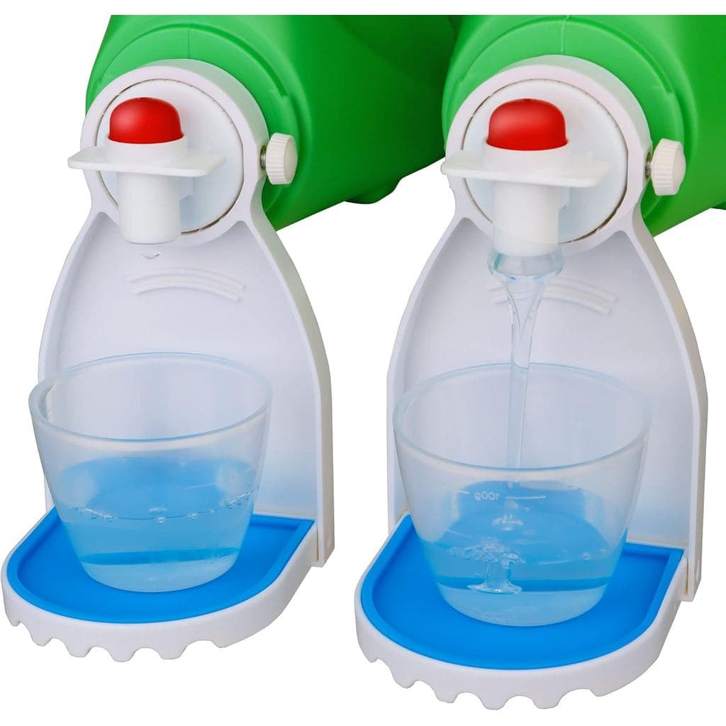 Conjunto de 2 Suportes para Detergente de Lavanderia, Suportes para Amaciante de Tecidos, Bandeja Coletora de Gotas com 