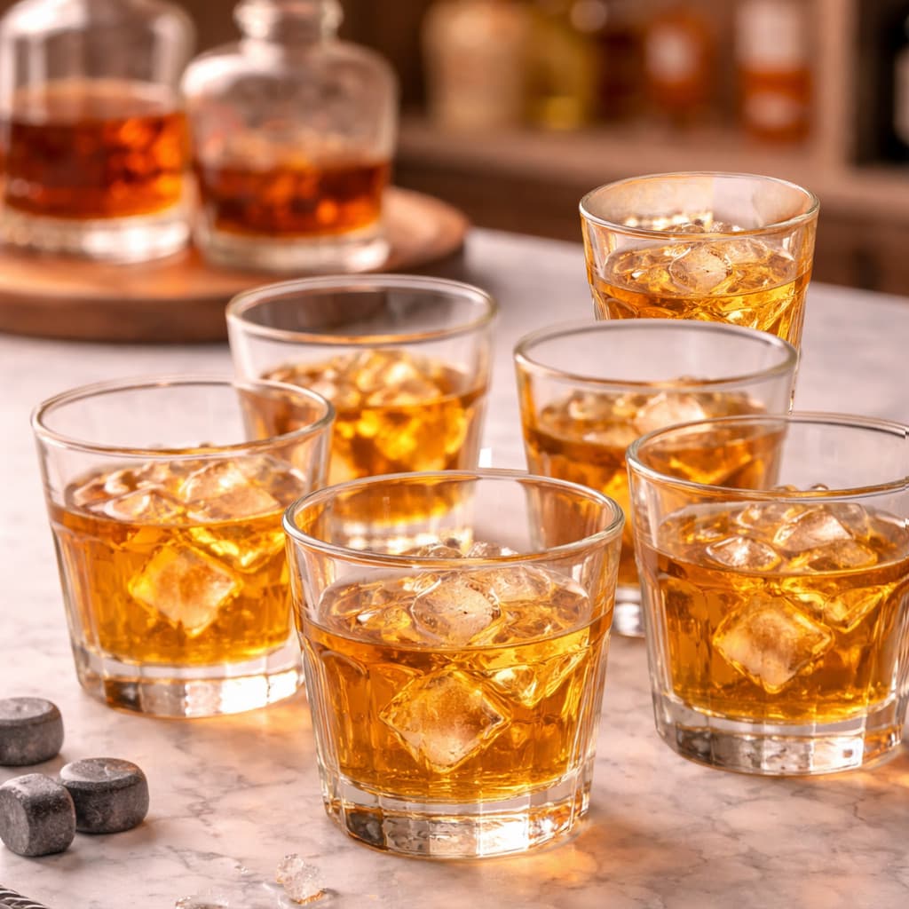 Copo de Vidro 300ml de Whisky e Drinks - Copo de Whisky Baixo 300ml de Agua