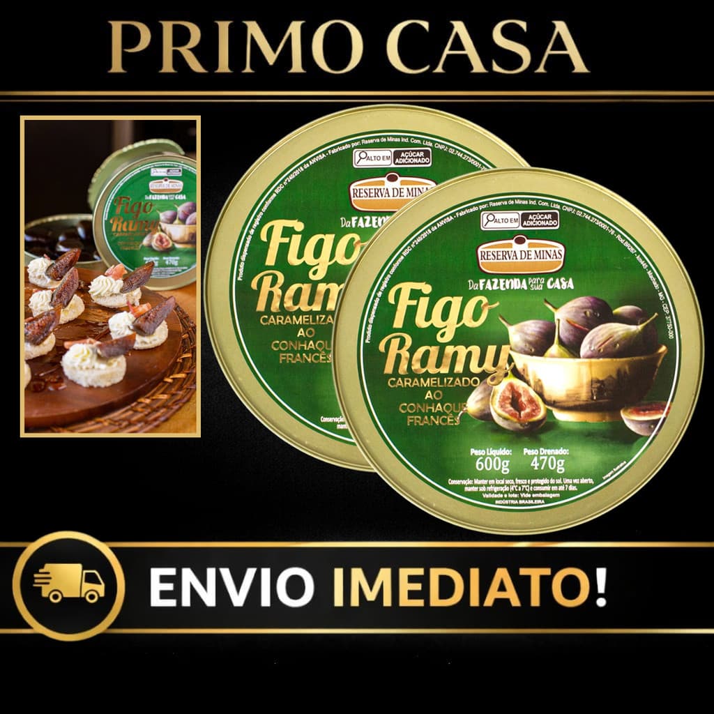 Kit com 2 Figo Ramy Caramelizado ao Conhaque Francês -Reserva de Minas
