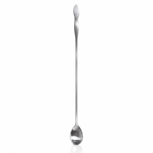 Colher Bailarina Inox 31cm Profissional Para Drinks Cabo Longo Espiral Para Copos Altos Bar Coquetelaria Aço Inoxidável