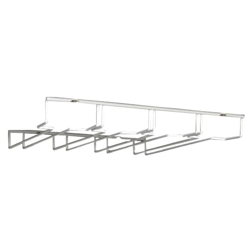 DiCarlo Suporte para Taças Essence Branco - Aço Carbono com Pintura Epóxi - Organizar - Prata - Rack de Armazenamento - Cozinha - Indoor