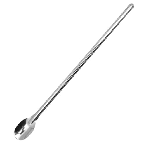 Colher Bailarina Inox Profissional 20cm para Drinks Coquetel Bar Gin Bartender Misturador Longo Resistente Prata para Copos Altos Bar Spoon