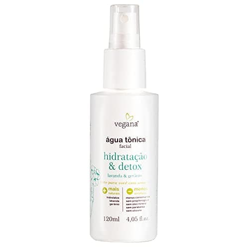 Vegana Agua Tonica Facial Hidratacao E Detox 120ml, VEGANA