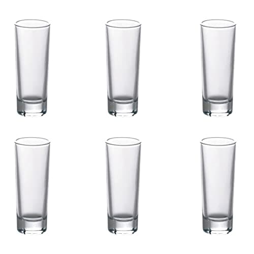Haüskraft Kit 6 Copos Shot Vidro Dose 65ml Cachaça Tequila Vodka, CPDS-012