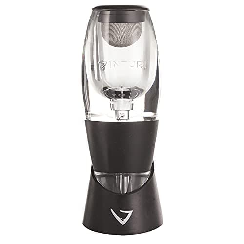 Vinturi Aerador de vinho tinto inclui base com sabores aprimorados com acabamento mais suave, preto