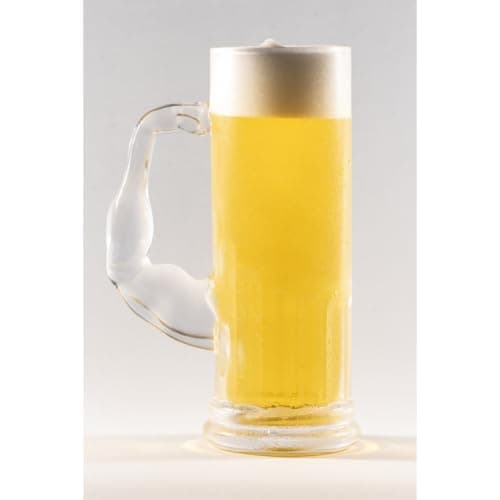 Kit 2 Canecas de Chopp Cerveja, Vidro Grosso, 600ml, Transparente, com Alça Ergonômica