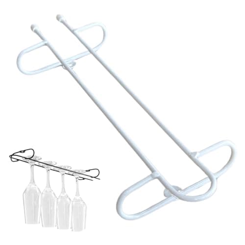 Suporte Porta Taças Suspenso De Armário Organizador Cozinha (Branco)