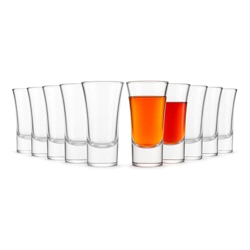 Kit 12 Copos de Shot em Vidro, 60ml Base Grossa Transparente Cacha�a Tequila e Licor