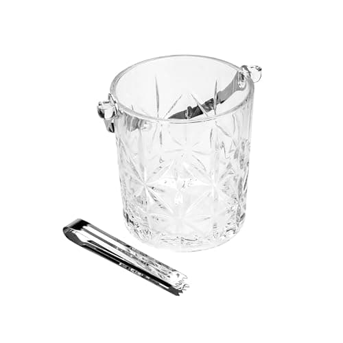 WOLFF - Balde para Gelo com Alça e Pegador Romano 15,5cm x 12cm x 14cm Cristal