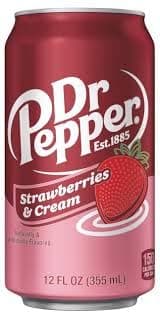 Dr Pepper Strawberries & Cream 355ml Refrigerante Importado