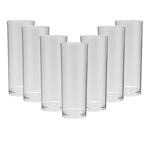 Kit Copo 50pçs Long Drink Acrilico Premium 330ml (TRANSPARENTE)