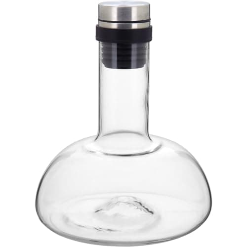 DECANTER VINHO TAMPA INOX VIDRO 1,8L 18x17x17cm TRANSPARENTE
