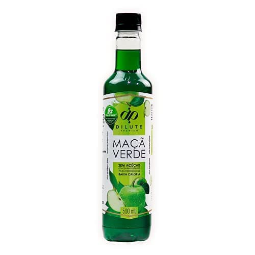 Dilute Xarope Maçã Verde S/ Açúcar Sabor Maçã Verde 500 Ml