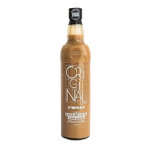 Licor de doce de leite com cafe Original D'Minas, Bebida alcoolica Mista 13% vol, 700ml