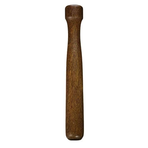 Winco Muddler de madeira, nogueira laqueada, marrom, médio