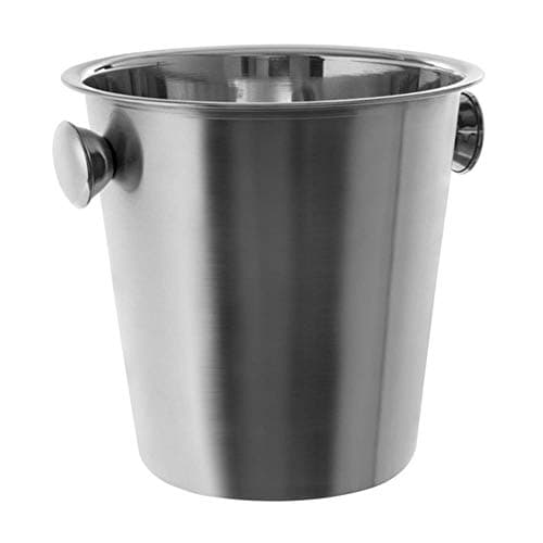Mimo Style Balde de Gelo Prata, Aço Inoxidável Mentém Bebidas Geladas 5L Ideal Bancadas Bares Restaurantes e Festas, Resistente e Durável