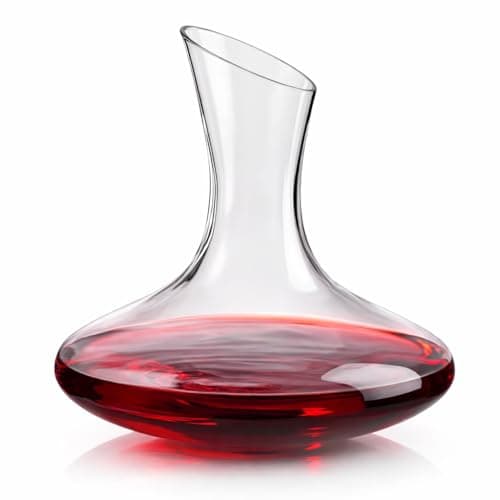 Decanter de Vinho em Vidro Decantador Design Elegante com Base Arredondada Para Vinhos Cristal Transparente Estilo Clássico Premium 1,5L