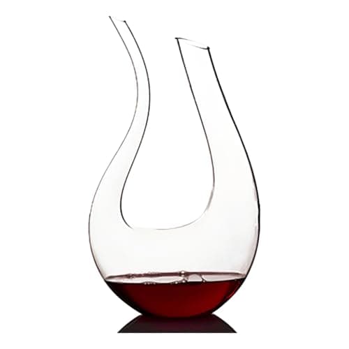 Decanter de Vinho Cristal 1500ml Design U Cisne Aerador Profissional para Vinho Tinto Luxo Elegante Bar Restaurante