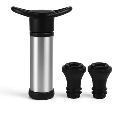 Conjunto Bomba de Vácuo para Garrafas de Vinho + Tampas Reutilizáveis – Preserve o Sabor e Aromas como um Sommelier – Storeasy