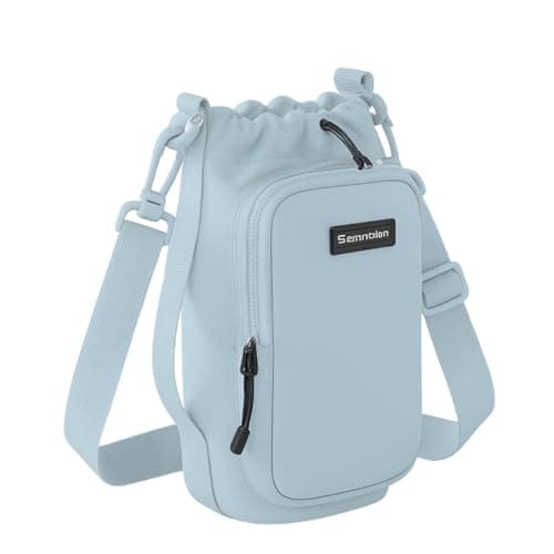 Bolsa Porta Garrafa Copo Térmica 1L Bolso Alça Ombro Ajustável Cor Azul