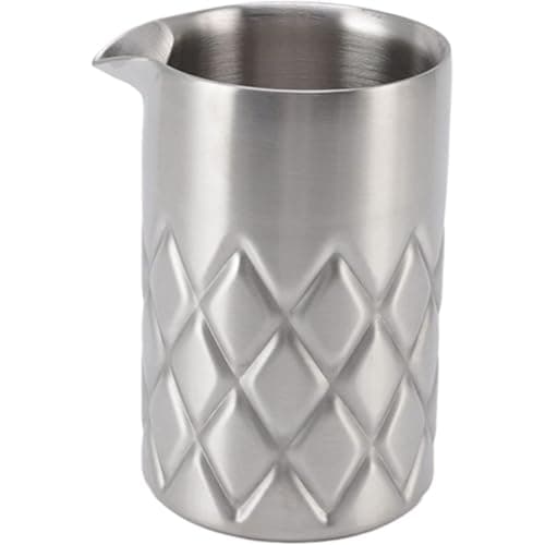 Copo Mixing Glass Japonês Aço Inox Parede Dupla Jarra Diamante NilosDecor