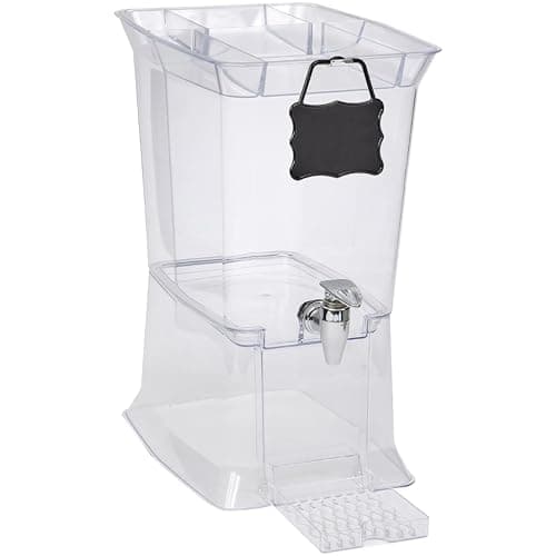Buddeez Dispensador De Bebidas Tritan Com Tampa Party Top E Bandeja Coletora De Gotas - Dispensador De Bebidas De 3 Galões - Livre De Bpa