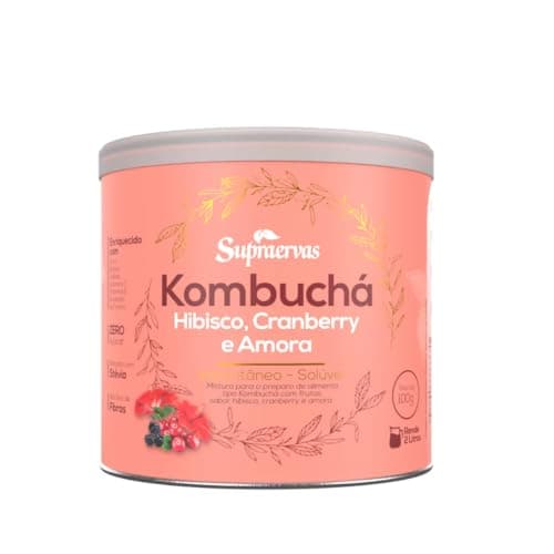 Kombuchá Hibiscus, Cranberry e Amora 200 g Supra Ervas