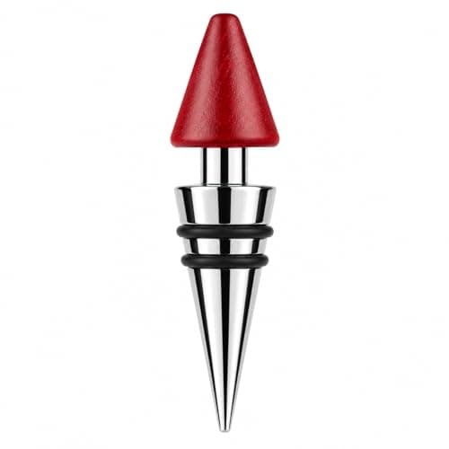 Tampa para Garrafa de Vinho Premium em Metal e Madeira, Vedador Hermético Reutilizável, Rolha para Vinho Inox, Conservador de Vinho Antivazamento Universal Gourmet