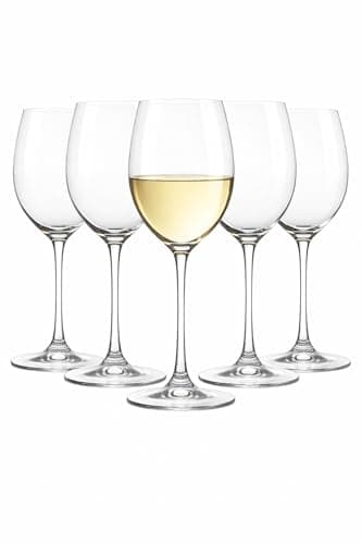 Taças De Vinho Branco Cristal Transparente Conjunto Com 6 peças 350ml Design Elegante, Acabamento Sofisticado Leves e Resistentes Brilho Intenso Qualidade Premium.