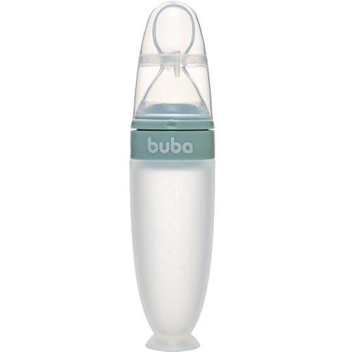 Buba, Colher Dosadora Em Silicone Com Ventosa Verde
