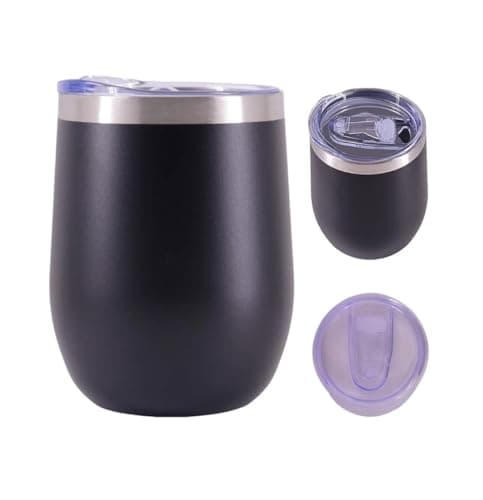 Copo Térmico para Cerveja, 350mL, Isolamento por 4 Horas Gelado (Preto)