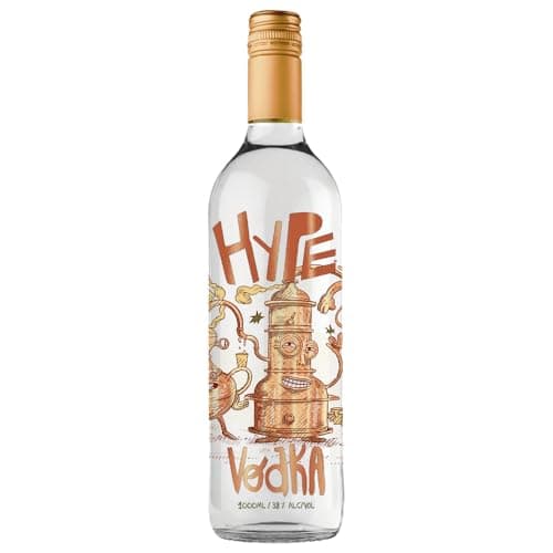HYPE - Vodka Premium 1L | Sabor Puro e Intenso - 100% Cana-de-Açúcar, Não Filtrada, Produção Artesanal e Sustentável | Sabor que é Puro Hype - Qualidade e Preço Justo
