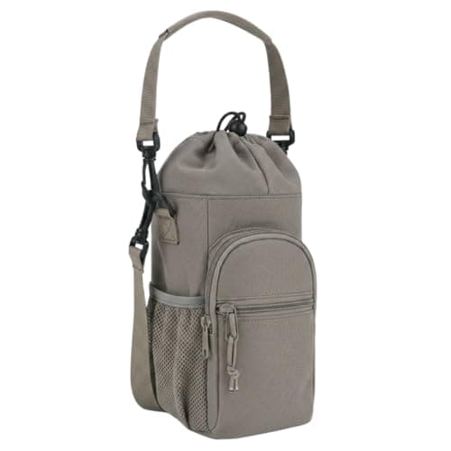 Suporte para Garrafa de Agua Bolsa para Celular Porta Garrafa Ajustavel para Caminhada Trekking Bike Academia Passeio Bolsa Porta Garrafinha Alca de Ombro Regulavel Leve e Resistente (Cinza)