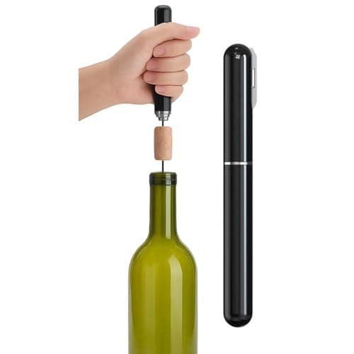 Abridor Vinho Saca Rolhas Caneta Pressao Ar Cortador Lacre Preto Profissional