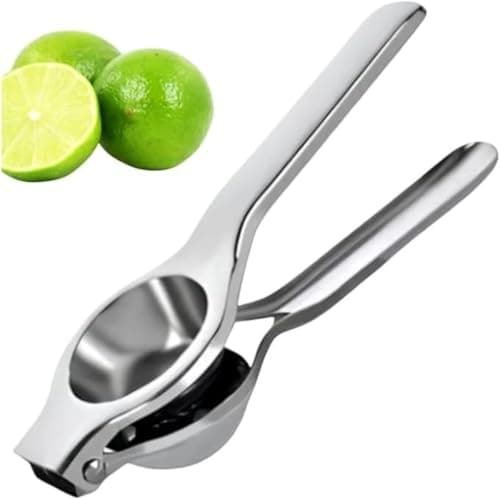 Espremedor de Limão Manual em Aço Inox Polido com Filtro de Sementes para Frutas Sucos Drinks Coquetéis Temperos Cozinha Churrasco Fácil Limpeza