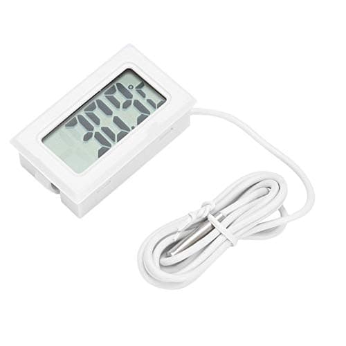 Jullynice Mini termômetro portátil conveniente para geladeira, geladeira, termômetro digital, temperatura do medidor de umidade - 50 ~ 110 °C, recipiente para garrafa de vinho branco