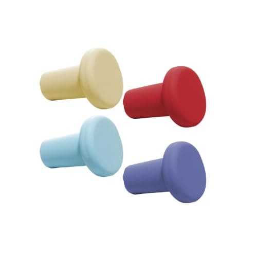 WOLFF - Conjunto 4 Tampas para Vinho de Silicone Colorido 3,5cm x 3,5cm