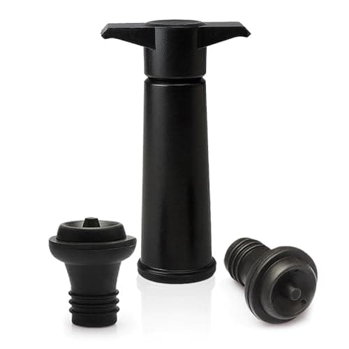 Kit Bomba a Vácuo para Vinho Preto com 2 Rolhas