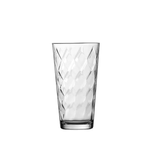 Fortessa Ornamento Mixing Everyday Glass, Rombo Transparente, 470 g, conjunto de 12