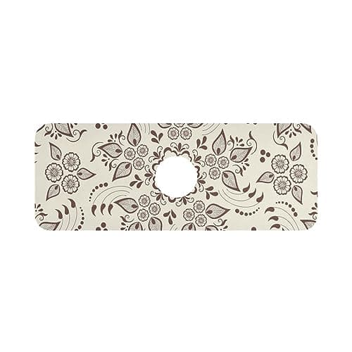 QwThum Tapete Absorvente Para Torneira De Cozinha, Protetor Contra Respingos, Coletor De Gotas Para Banheiro, Trailer, Bar, 37,3 X 13,7 Cm, 1 Peça, Estilo Arabesco