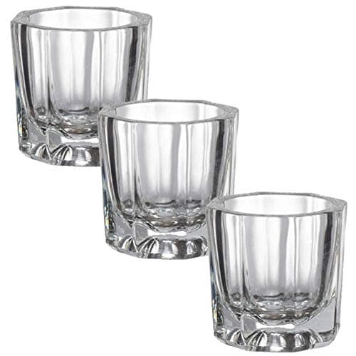 3 Ct. Glass Mixing Dish Dappen Mix Eyebrow Eyelash Manicure Tint Hair Dye Salon by Gold Cosmetics & Supplies
