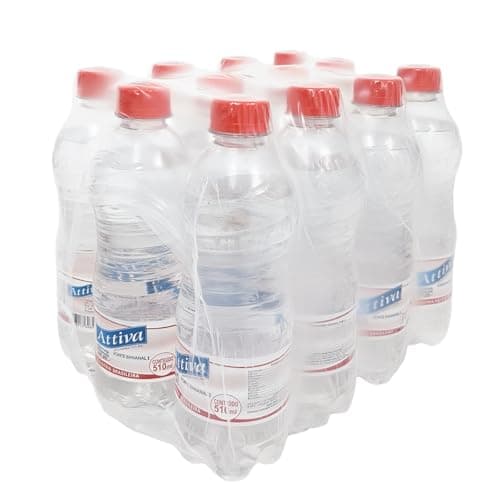 Água Mineral Natural Attiva 510 ml Com Gás | Água da Serra da Bocaina | Garrafa Individual para Uso Diário