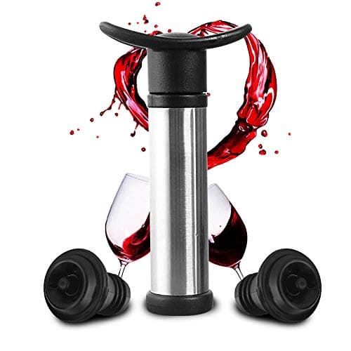 Bomba de Vinho a Vácuo Inox 2 Rolhas de Silicone