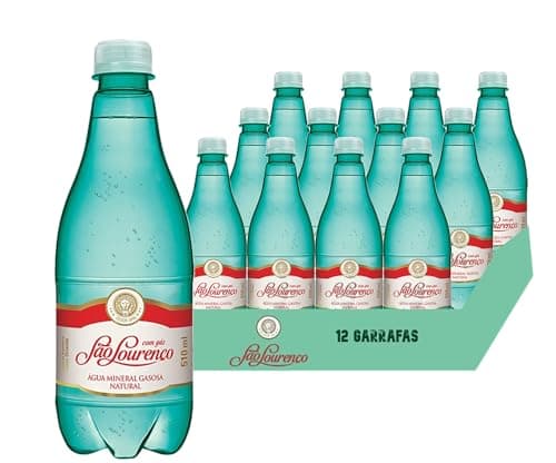 Água Mineral Com Gás São Lourenço Pet 510ml (12 unidades) - Agua Gasosa, Gaseificada Naturalmente, Fardo, Garrafa
