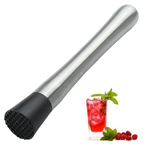 Ortarco Muddler de aço inoxidável de 20 cm para coquetéis