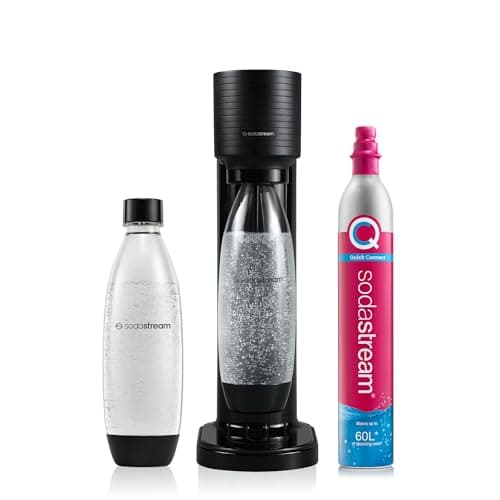Máquina de Água com Gás Gaia Preta SodaStream com Cilindro