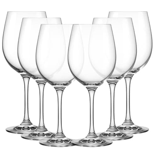 Jogo de 6 Taças para Vinho Água Drink 465ml Vidro 22,5cm de Altura