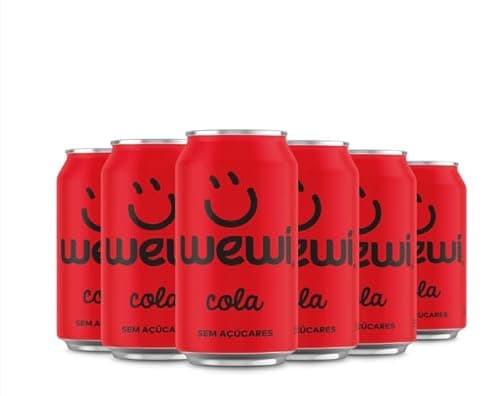 Refrigerante Wewi Cola Natural Zero Açúcar 350ml pacote com 6 unidades
