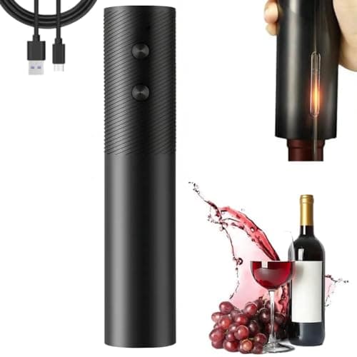 Abridor de Vinho Elétrico Recarregavel via USB, Abridor de Garrafa, Automático, Super Forte, Saca Rolhas, Acessório Premium para Vinho, Presentes, Ocasiões Especiais e Jantares Românticos