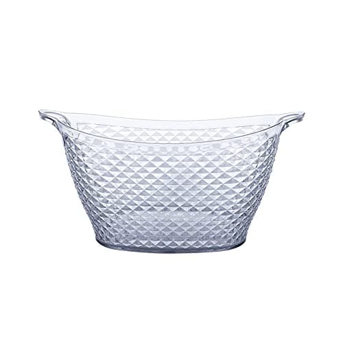 Balde Para Gelo Luxxor 18l Paramount Em Acrílico Transparente Balde De Gelo Grande Para Bar, Festas E Eventos, Ideal Para Bebidas, Champanhe, Cerveja E Uso Decorativo